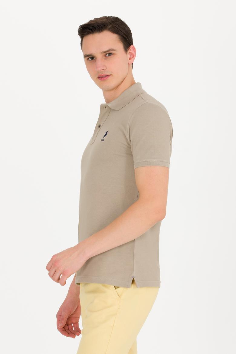 Erkek Haki Basic Polo Yaka Tişört - 50263238234
