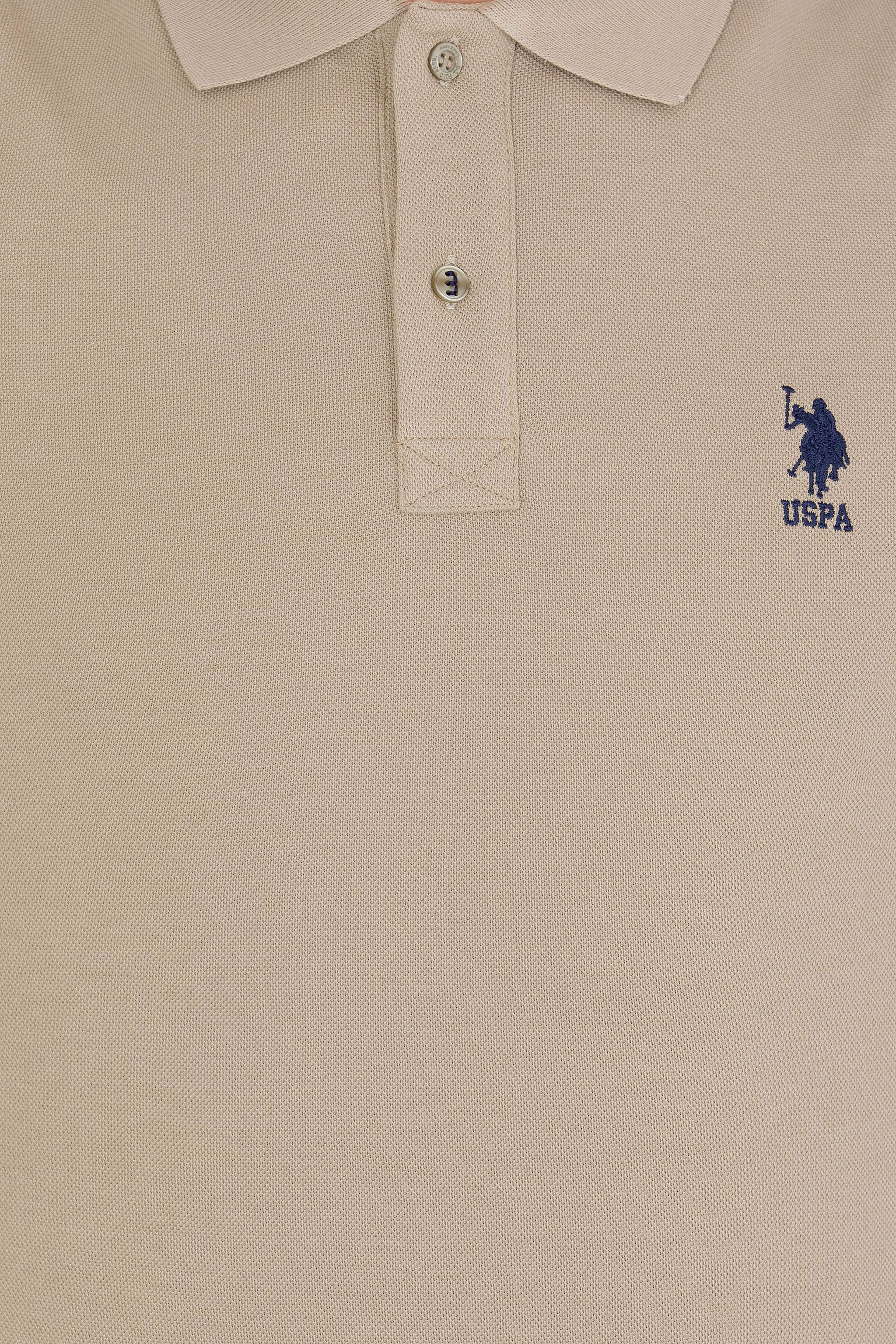Erkek Haki Basic Polo Yaka Tişört - Image 6