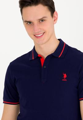 Erkek Lacivert Basic Polo Yaka Tişört - 50264890049