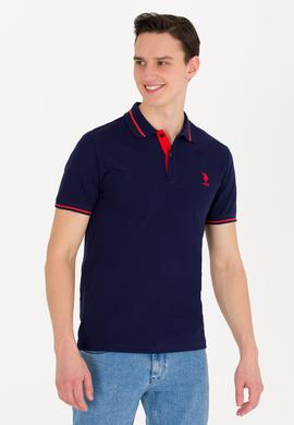 Erkek Lacivert Basic Polo Yaka Tişört - 50264890049