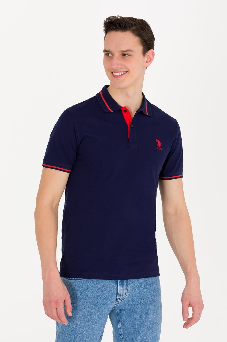 Erkek Lacivert Basic Polo Yaka Tişört