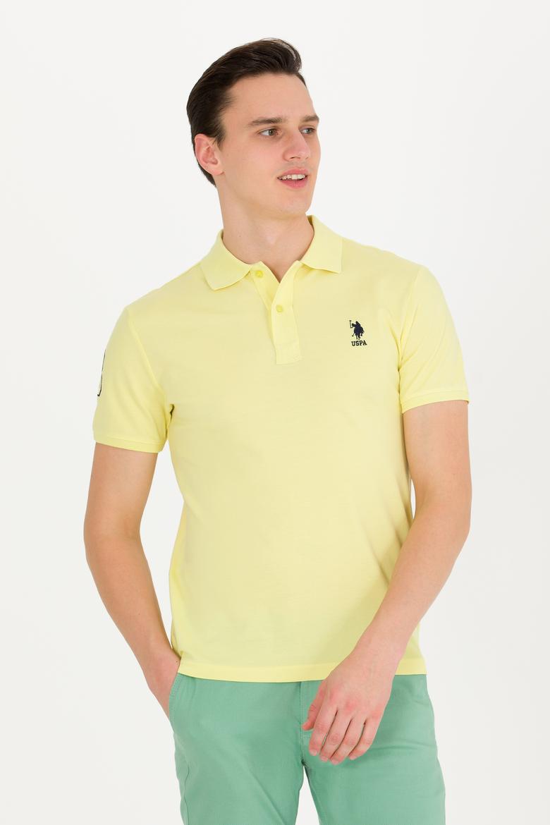 Erkek Açık Sarı Basic Polo Yaka Tişört - 50264891003