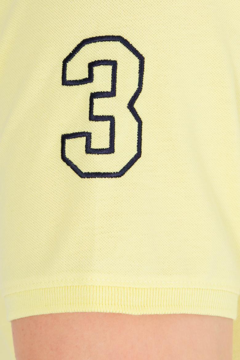 Erkek Açık Sarı Basic Polo Yaka Tişört - 50264891003