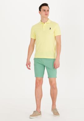Erkek Açık Sarı Basic Polo Yaka Tişört - 50264891003