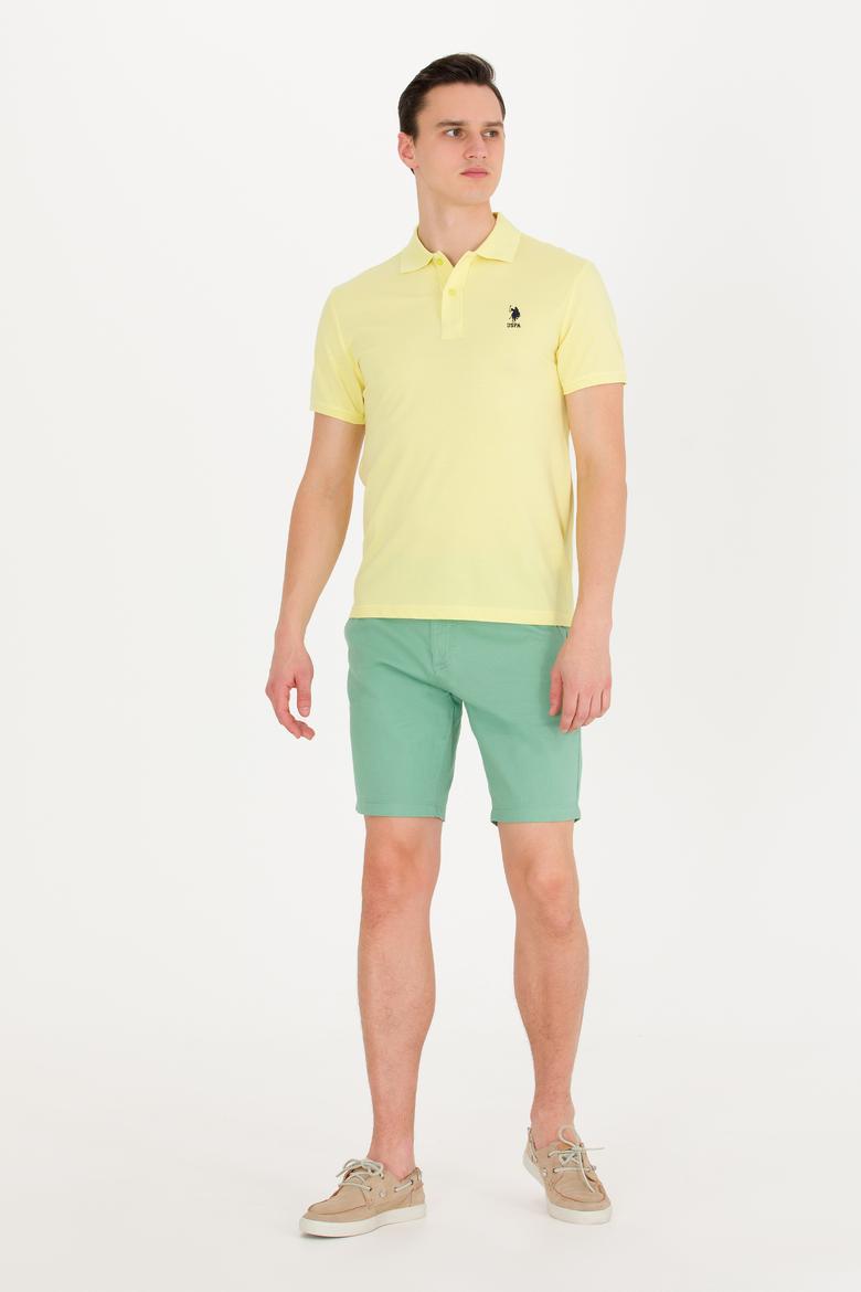 Erkek Açık Sarı Basic Polo Yaka Tişört - 50264891003
