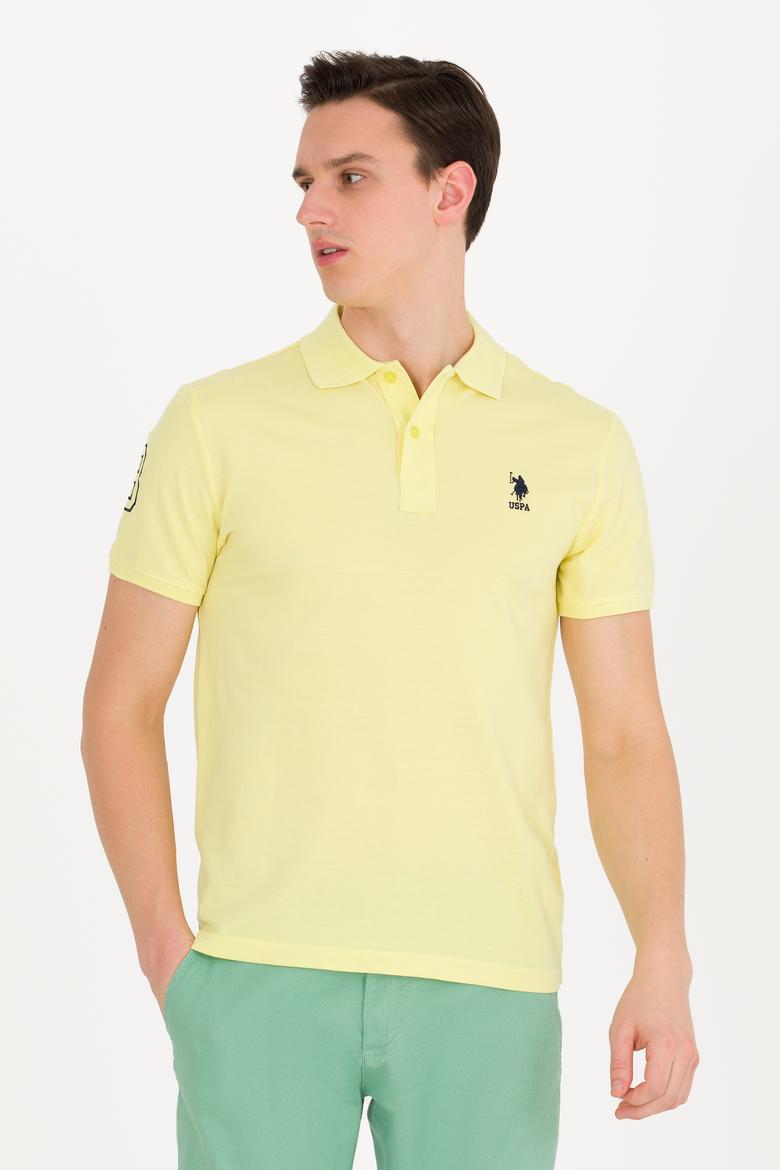 Erkek Açık Sarı Basic Polo Yaka Tişört - 50264891003