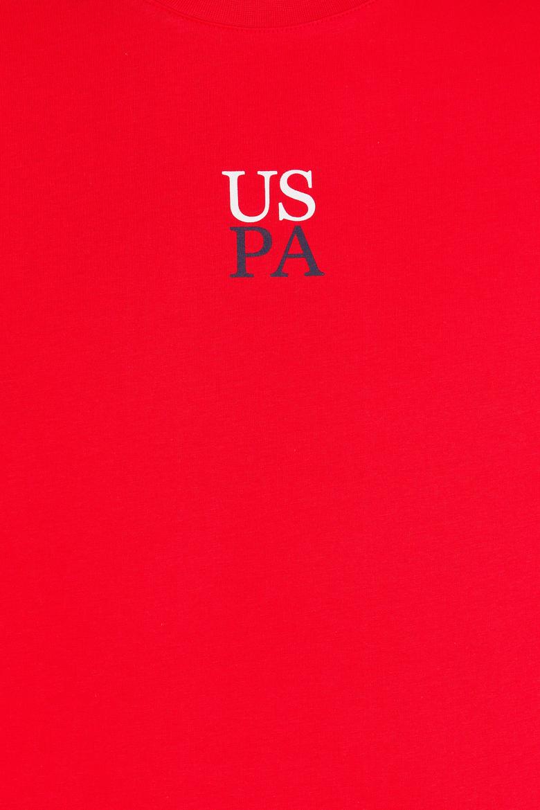 Erkek Kırmızı Comfort Bisiklet Yaka Tişört - 50267486002