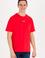 Erkek Kırmızı Comfort Bisiklet Yaka Tişört