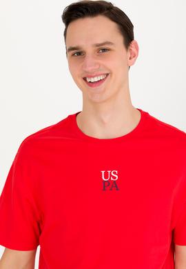 Erkek Kırmızı Comfort Bisiklet Yaka Tişört - 50267486002