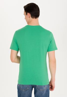 Erkek Yeşil Basic V Yaka Tişört - 50263203076