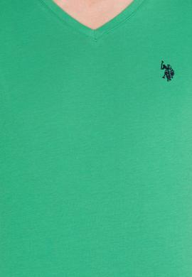 Erkek Yeşil Basic V Yaka Tişört - 50263203076