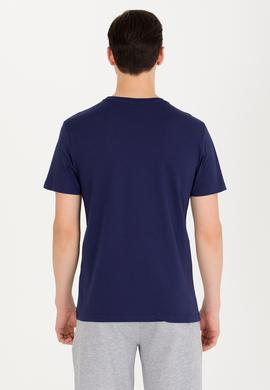 Erkek Lacivert Basic Bisiklet Yaka Tişört - 50262976020