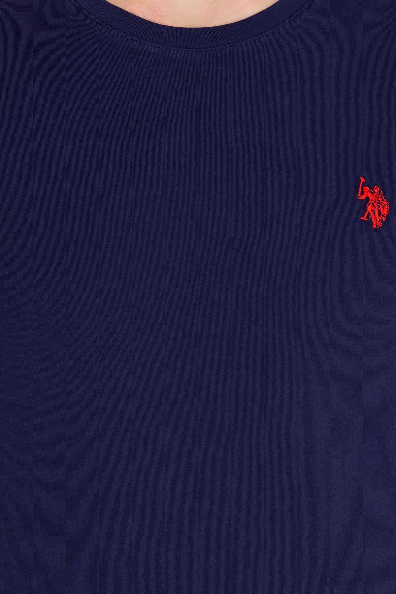 Erkek Lacivert Basic Bisiklet Yaka Tişört - 50263026037