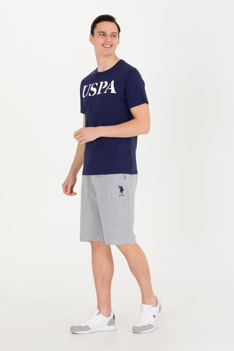 Erkek Gri Melanj Örme Şort - 50263414018