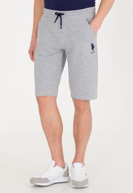 Erkek Gri Melanj Örme Şort - 50263414018