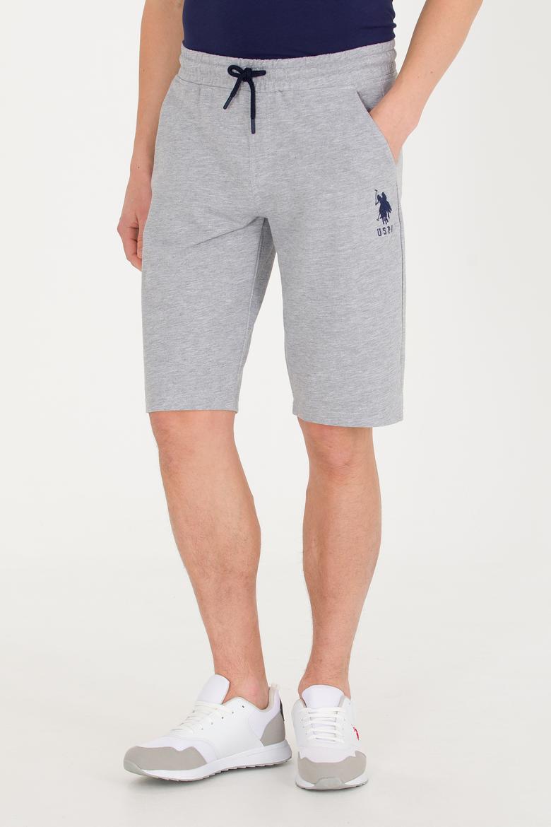 Erkek Gri Melanj Örme Şort - 50263414018