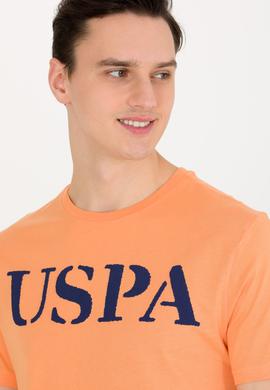 Erkek Turuncu Basic Bisiklet Yaka Tişört - 50262976195