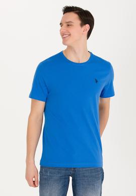 Erkek Saks Basic Bisiklet Yaka Tişört - 50263026081