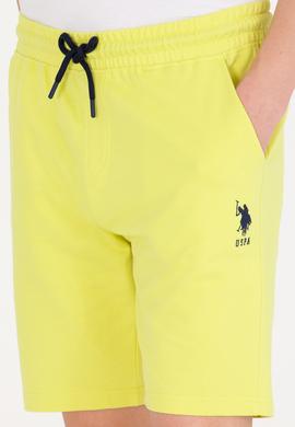 Erkek Neon Sarı Örme Şort - 50263423042