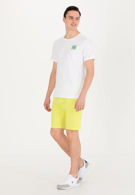 Erkek Neon Sarı Örme Şort - 50263423042
