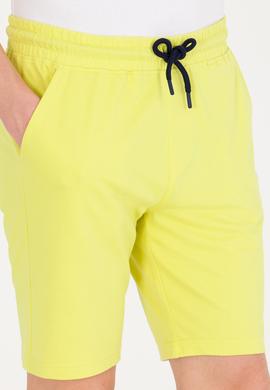 Erkek Neon Sarı Örme Şort - 50263423042
