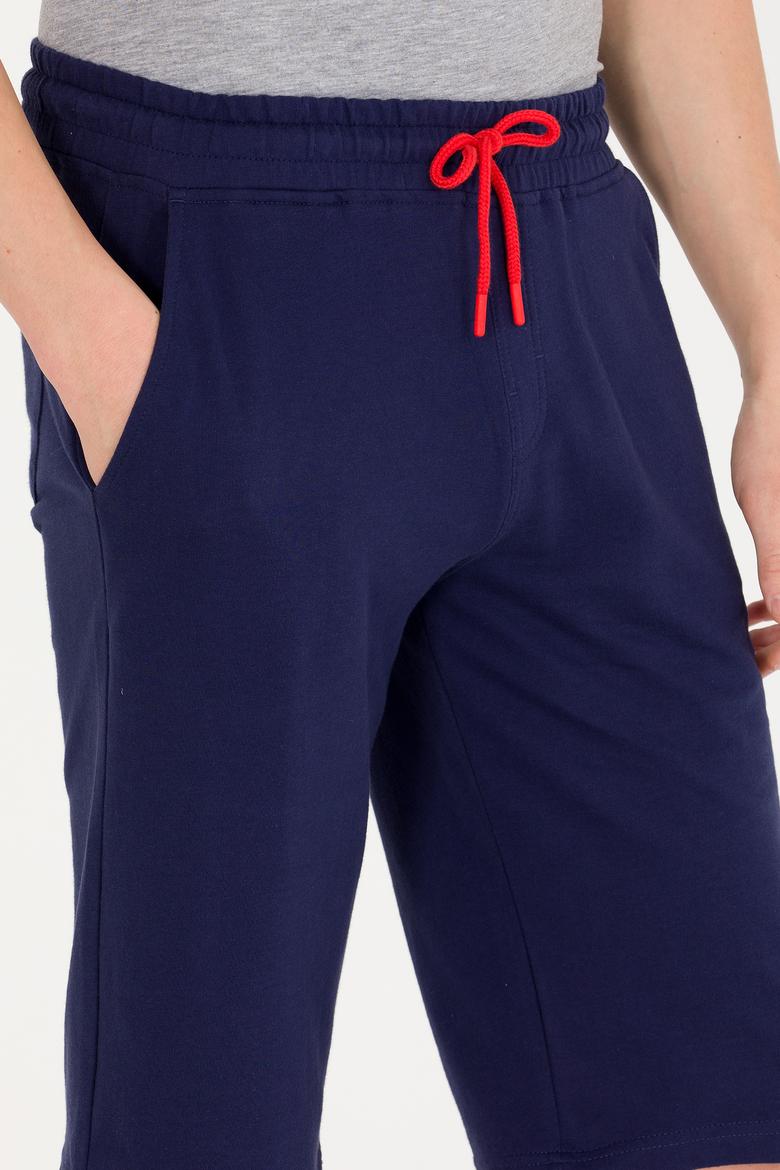 Erkek Lacivert Örme Şort - 50263414009