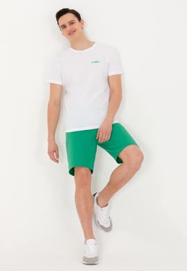 Erkek Yeşil Örme Şort - 50263423082