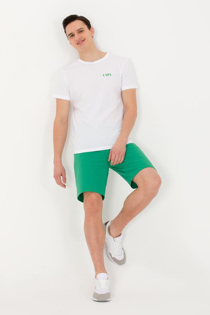 Erkek Yeşil Örme Şort