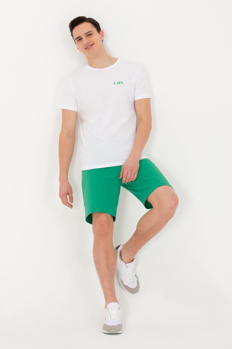 Erkek Yeşil Örme Şort