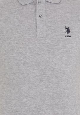 Erkek Gri Melanj Basic Polo Yaka Tişört - 50262969101