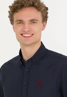 Erkek Lacivert Uzun Kollu Basic Gömlek - 50253872039