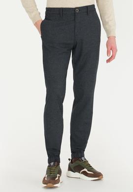 Erkek Jogger Fit Lacivert Kanvas Pantolon - 50256540002