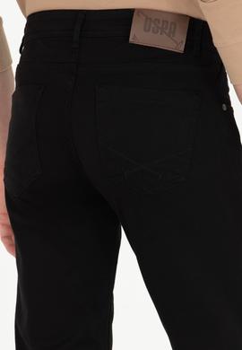 Erkek Slim Fit Siyah Kanvas Pantolon - 50256593016