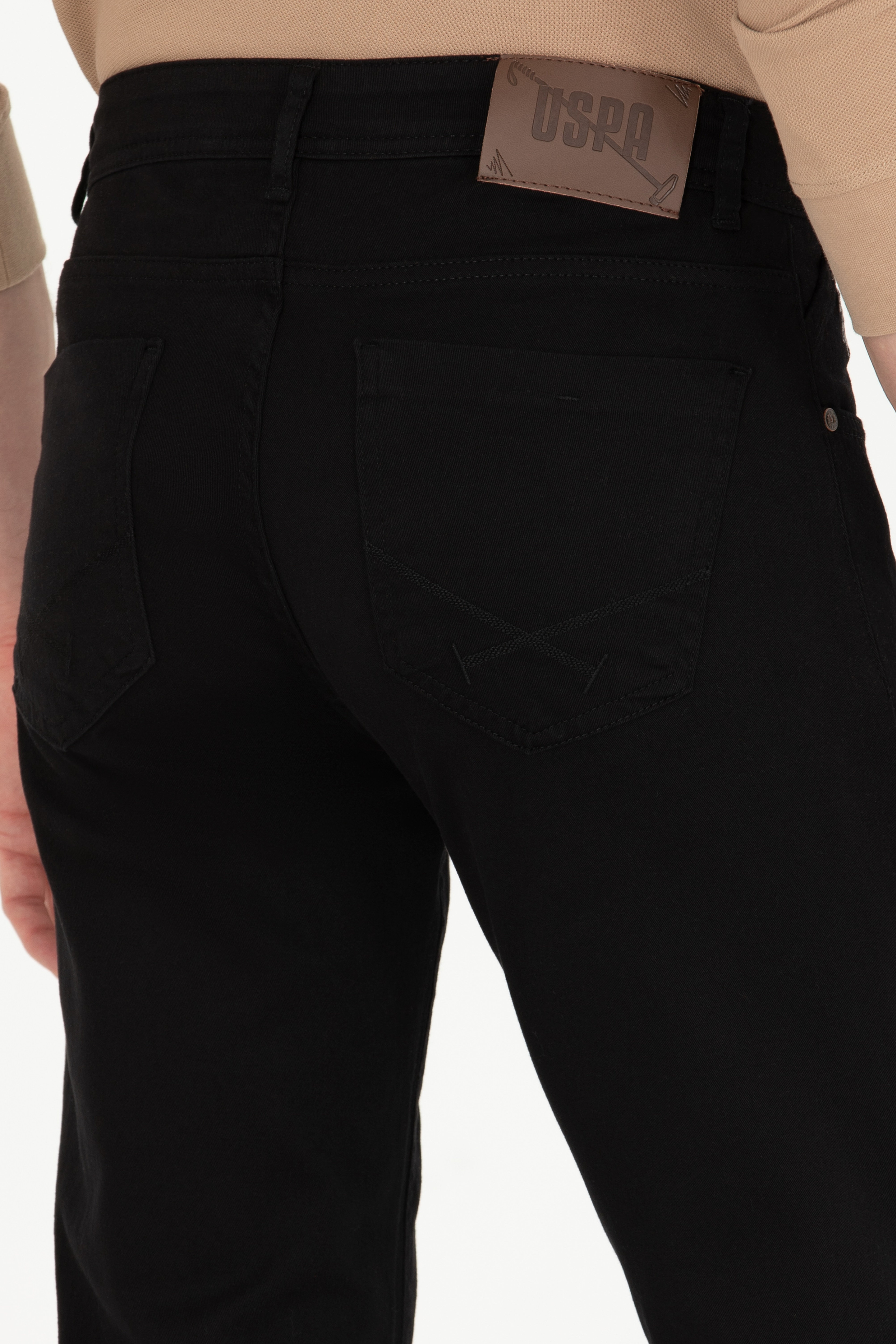 Erkek Slim Fit Siyah Kanvas Pantolon