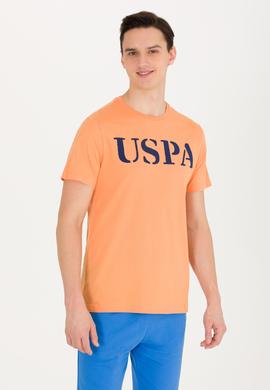 Erkek Turuncu Basic Bisiklet Yaka Tişört - 50262976195