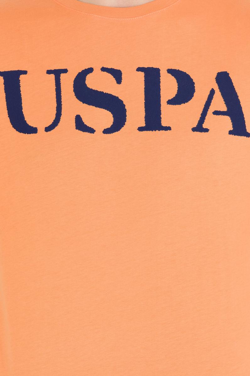 Erkek Turuncu Basic Bisiklet Yaka Tişört