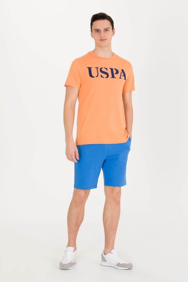 Erkek Turuncu Basic Bisiklet Yaka Tişört - 50262976195