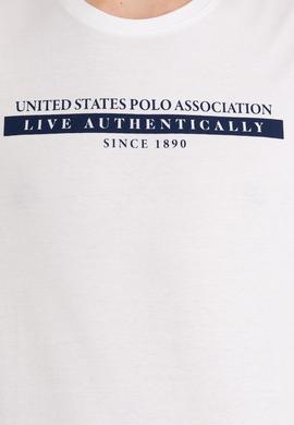 Erkek Beyaz Bisiklet Yaka Tişört - 50263284023