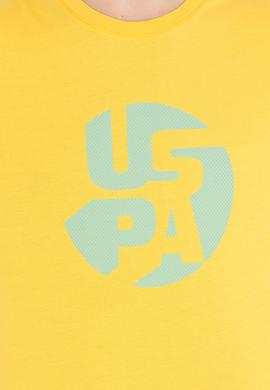 Erkek Koyu Sarı Bisiklet Yaka Tişört - 50263323033