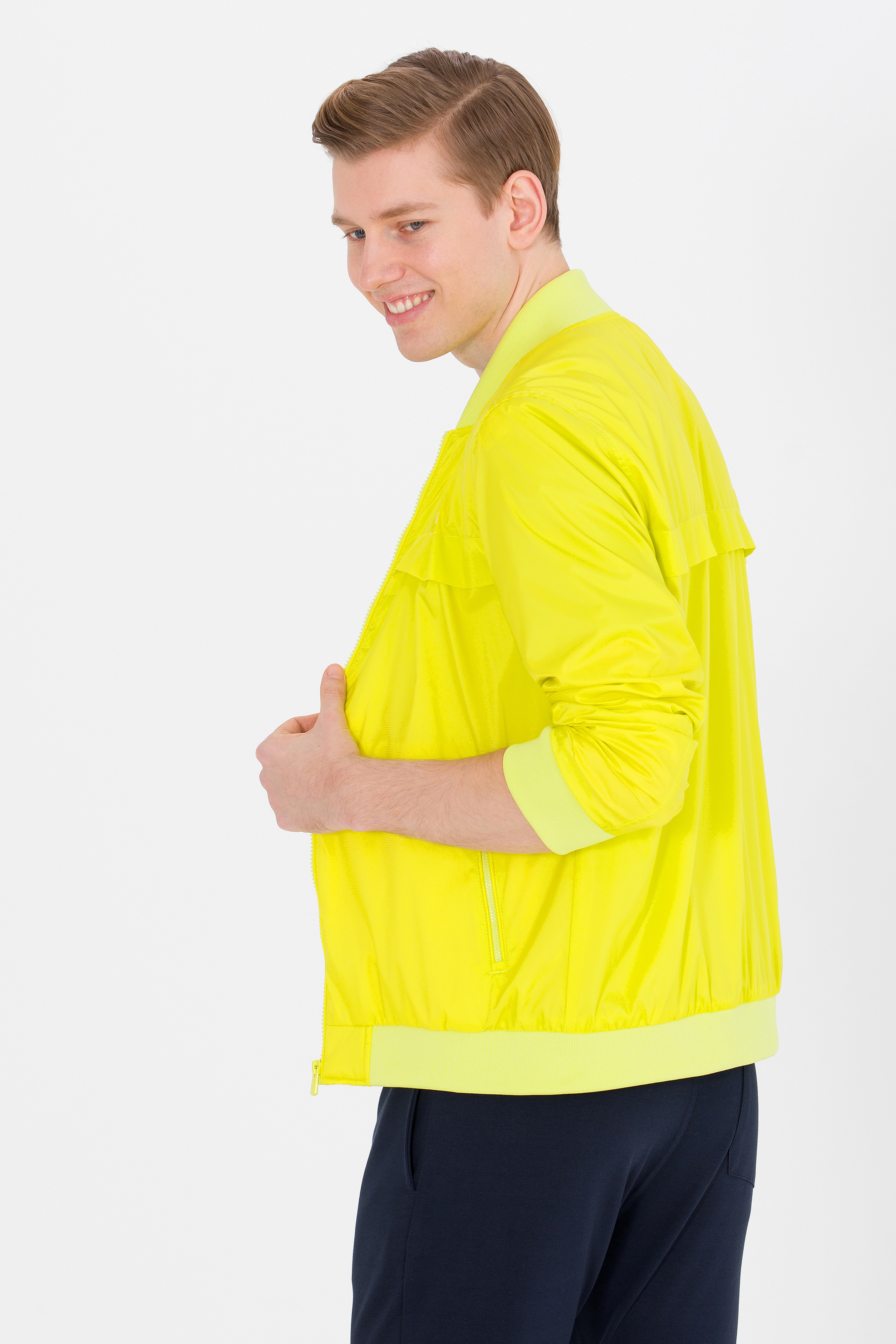 Erkek Neon Sarı Mont