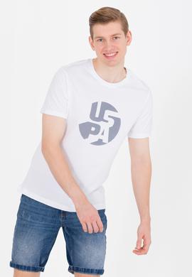 Erkek Beyaz Bisiklet Yaka Tişört - 50263323027