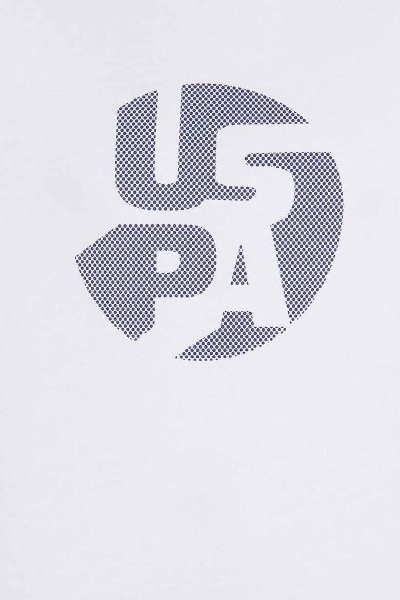 Erkek Beyaz Bisiklet Yaka Tişört - 50263323027