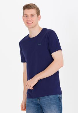 Erkek Lacivert Basic Bisiklet Yaka Tişört - 50264918058