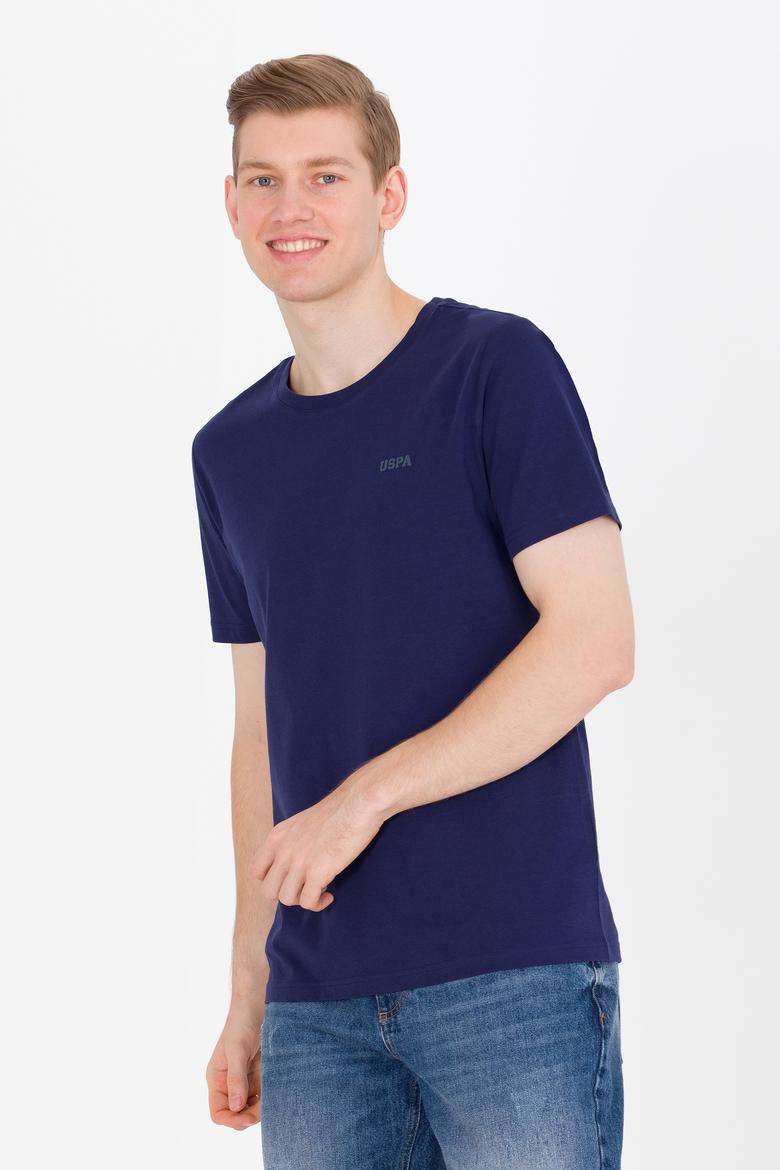 Erkek Lacivert Basic Bisiklet Yaka Tişört - 50264918058