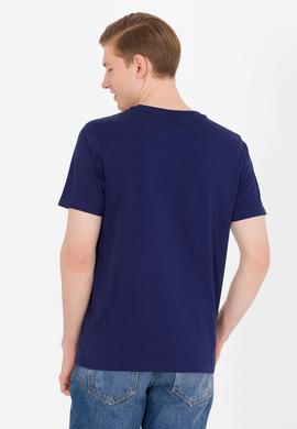 Erkek Lacivert Basic Bisiklet Yaka Tişört - 50264918058