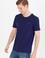 Erkek Lacivert Basic Bisiklet Yaka Tişört