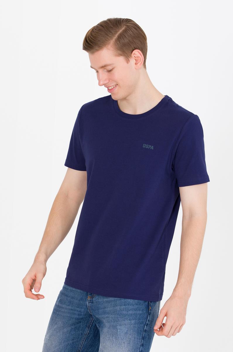 Erkek Lacivert Basic Bisiklet Yaka Tişört