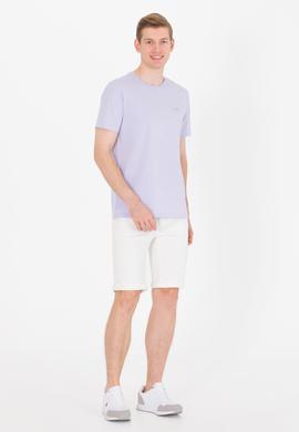 Erkek Lila Basic Bisiklet Yaka Tişört - 50264918068