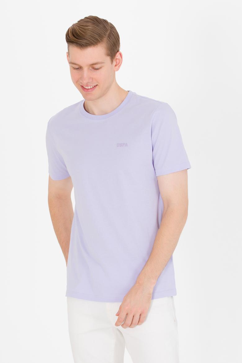 Erkek Lila Basic Bisiklet Yaka Tişört - 50264918068