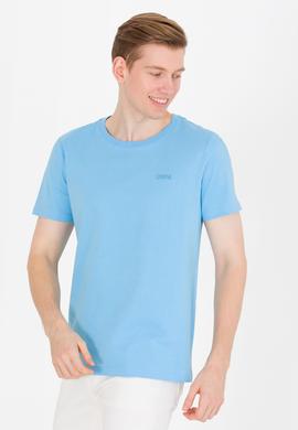 Erkek Turkuaz Basic Bisiklet Yaka Tişört - 50264918168